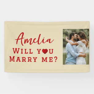 Will you marry me Romantic Proposal Photo Banner
