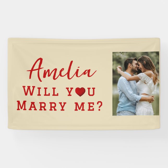 Will you marry me Romantic Proposal Photo Banner (Horizontal)