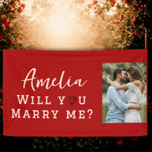 Will you marry me Romantic Proposal Photo Banner