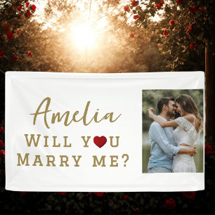 Will you marry me Romantic Proposal Photo Banner
