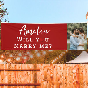 Will you marry me Romantic Proposal Photo Banner