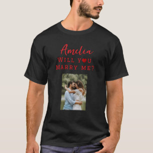 Will you marry me Romantic Proposal Photo T-Shirt