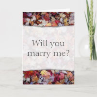 "Will you marry me?" + Rustic Fallen Autumn Leaves