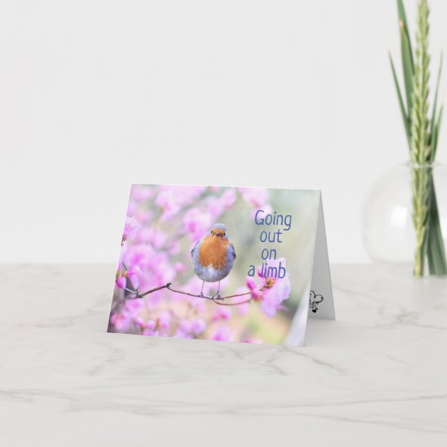 **WILL YOU MARRY ME** SAYS BLUEBIRD PROPSAL CARD (Front)