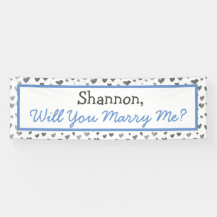Will you Marry Me, Silver Hearts Banner