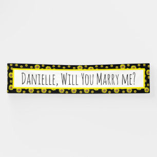 Will You Marry Me, Sunflower Marriage Proposal Banner