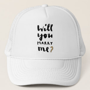 Will you marry me trucker hat