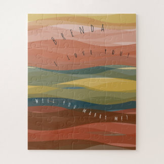 Will You Marry Me Warm Waves Jigsaw Puzzle