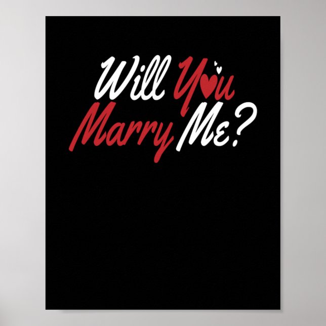 Will You Marry Me Wedding Poster (Front)