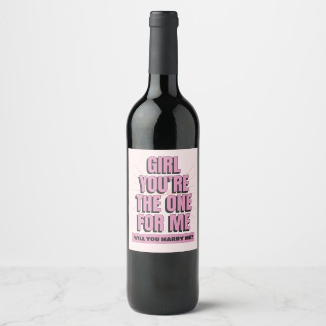 Will You Marry Me Wine Label (Front)