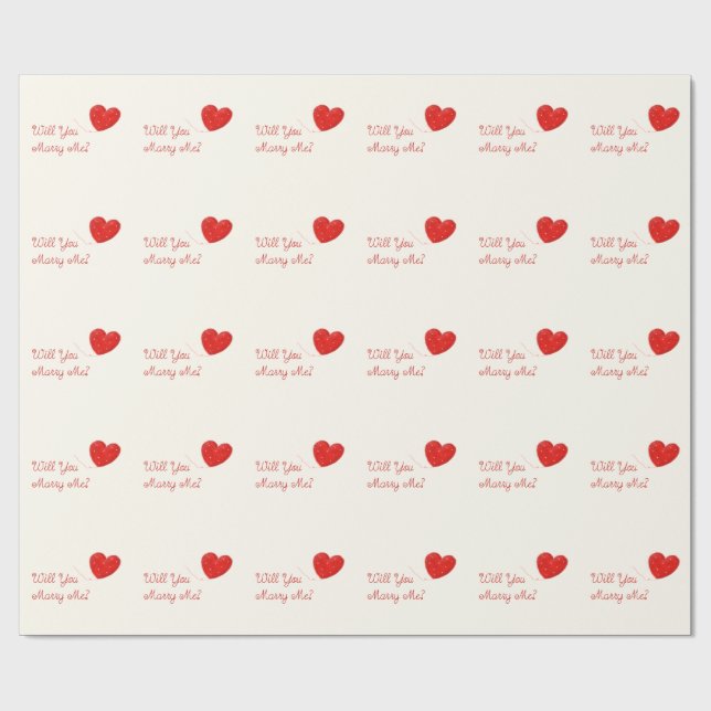 will you marry me wrapping paper (Flat)