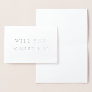 Will You Marry Us Officiant Minimalistic Card