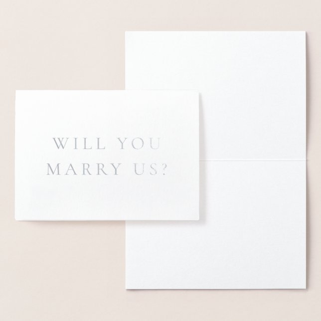 Will You Marry Us Officiant Minimalistic Card (Display)