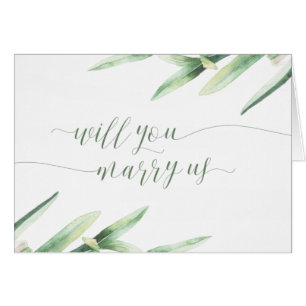 Will You Marry Us Wedding Officiant Card