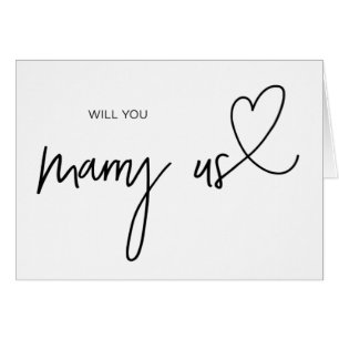 Will You Marry Us Wedding Officiant Card