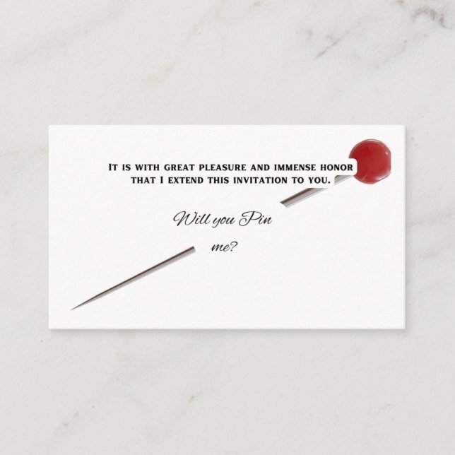 Will you Pin me? Enclosure Card (Front)