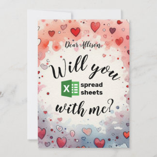 Will you spread sheets with me Valentine's Day  Holiday Card