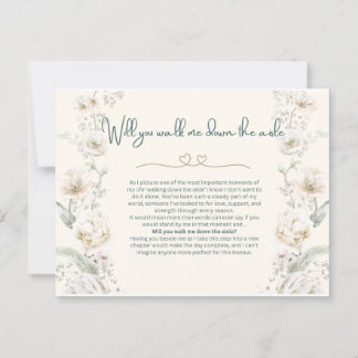 Will you walk me down the Aisle - Proposal Postcard