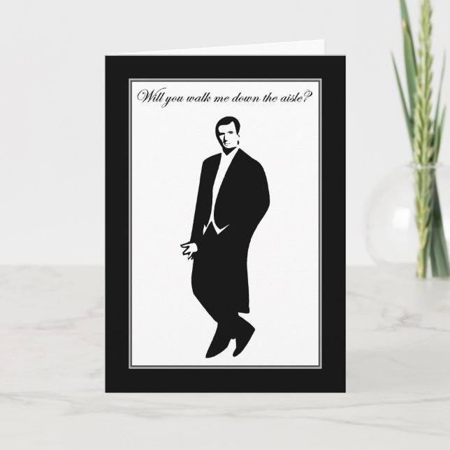 Will you walk me down the aisle? Wedding church Invitation (Front)