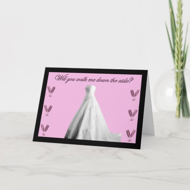 Will you walk me down the aisle? Wedding church Invitation (Front)