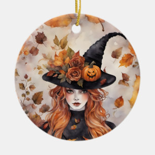 Willa The Witch  Ceramic Tree Decoration