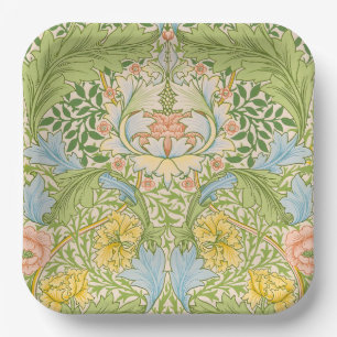 Willam Morris Myrtle Garden Floral Classic Paper Plate