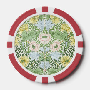 Willam Morris Myrtle Garden Floral Classic Poker Chips