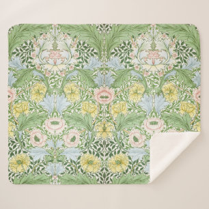 Willam Morris Myrtle Garden Floral Classic Sherpa Blanket