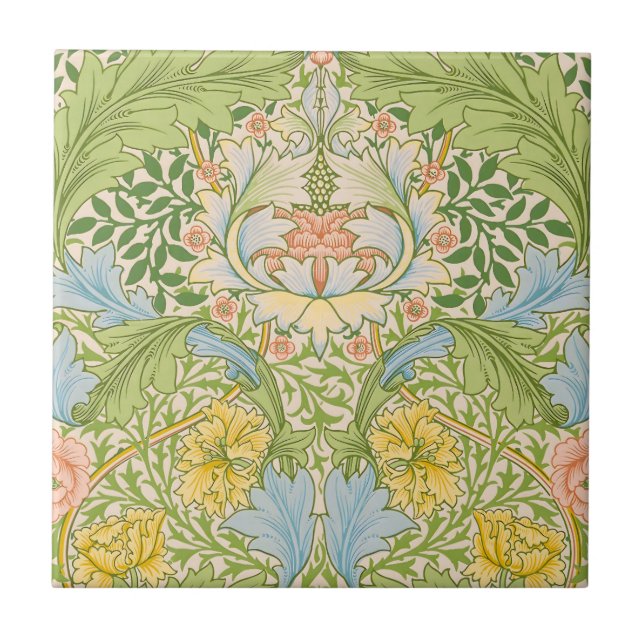 Willam Morris Myrtle Garden Floral Classic Tile (Front)
