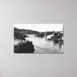 Willamette Falls and Paper Mills Oregon City Canvas Print