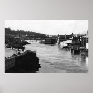Willamette Falls and Paper Mills Oregon City Poster