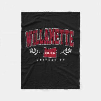 Willamette Institute of Technology Arch Retro for Fleece Blanket