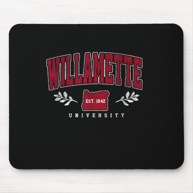 Willamette Institute of Technology Arch Retro for Mouse Mat (Front)