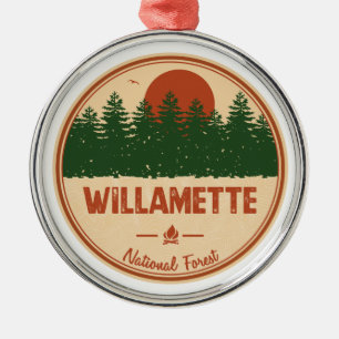 Willamette National Forest Metal Tree Decoration