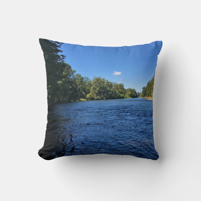 Willamette River, Elijah Bristow State Park, OR Cushion (Front)