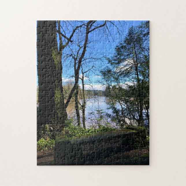 Willamette River from Champoeg State Park, OR Jigsaw Puzzle (Vertical)