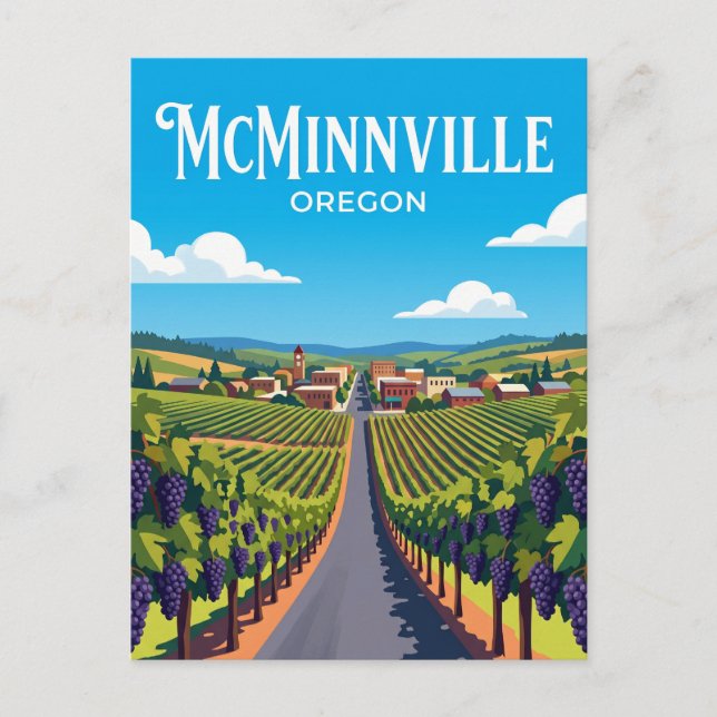 Willamette Valley Way USA Postcard (Front)