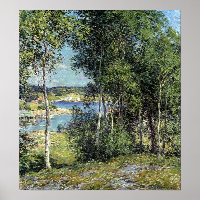 Willard L. Metcalf A Family of Birches Poster (Front)