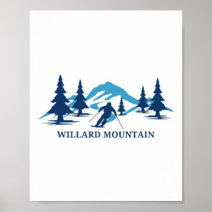 Willard Mountain New York Ski Resort Skiing Skier Poster