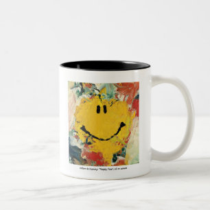 Willem de Kooning happy face mug