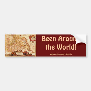 Willem Janszoon Blaeu Old German Map Collection Bumper Sticker