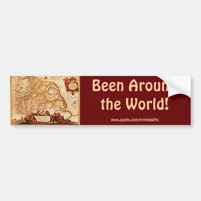 Willem Janszoon Blaeu Old German Map Collection Bumper Sticker (Front)