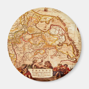Willem Janszoon Blaeu Old German Map Collection Magnet