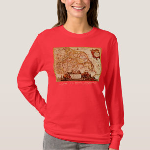 Willem Janszoon Blaeu Old German Map Collection T-Shirt