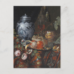 Willem Kalf Still Life with Dutch Faience Jar Post Postcard