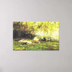 Willem Maris - Duck heaven Canvas Print