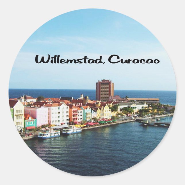 Willemstad Curacao Classic Round Sticker (Front)