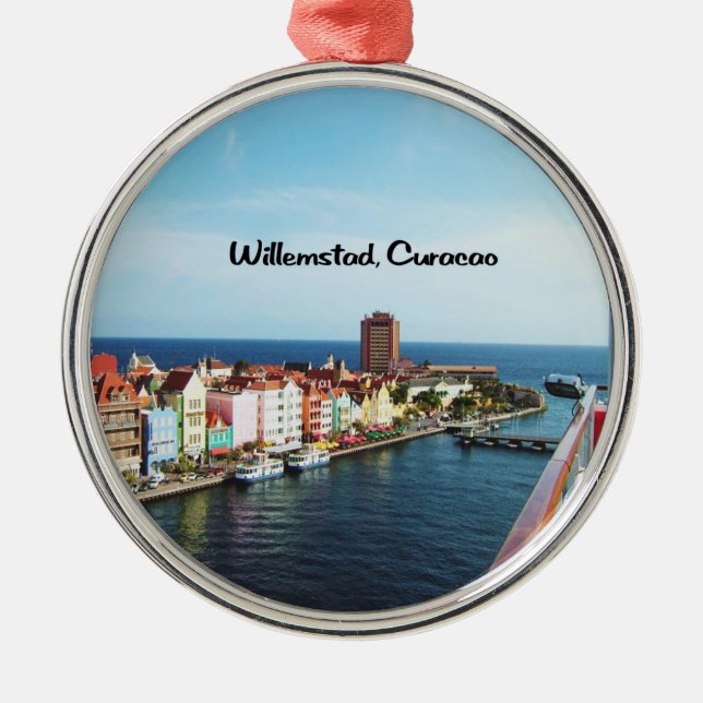 Willemstad Curacao Metal Tree Decoration (Front)