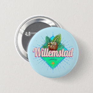 Willemstad Curacao Vacation Vintage Caribbean 6 Cm Round Badge