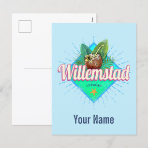 Willemstad Curacao Vacation Vintage Caribbean Holiday Postcard